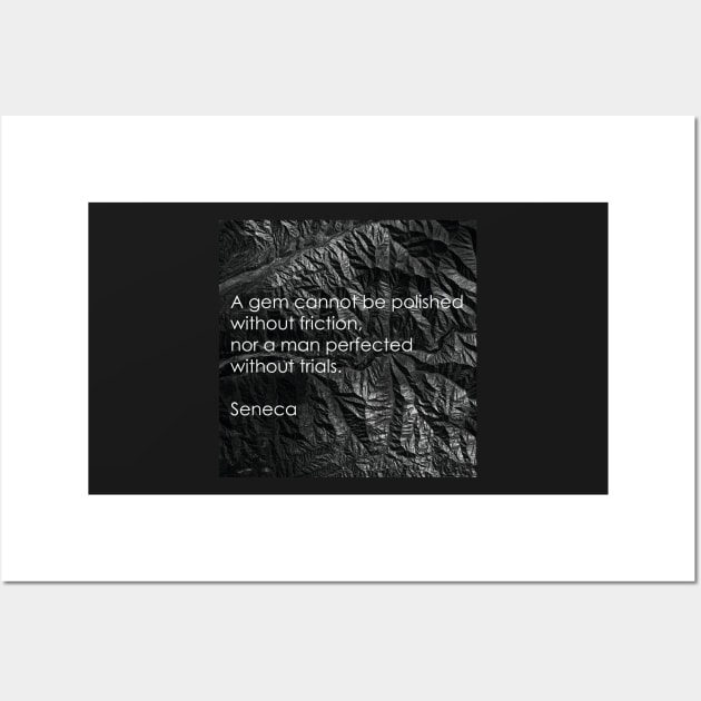 Seneca: Stoic quote on difficulties Wall Art by In-Situ